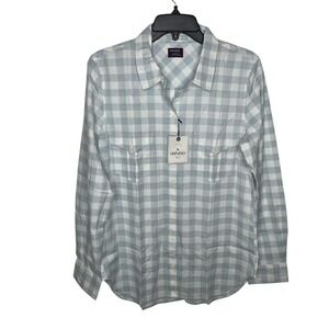 NWT‎ UNTUCKit Santa Marzi Plaid Long Sleeve Button Down Shirt Size 6